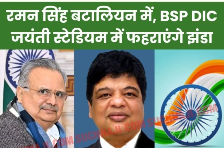 गणतंत्र दिवस 2025: विधानसभा अध्यक्ष डॉ. रमन सिंह भिलाई बटालियन में, जयंती स्टेडियम में बीएसपी डीआईसी फहराएंगे झंडा