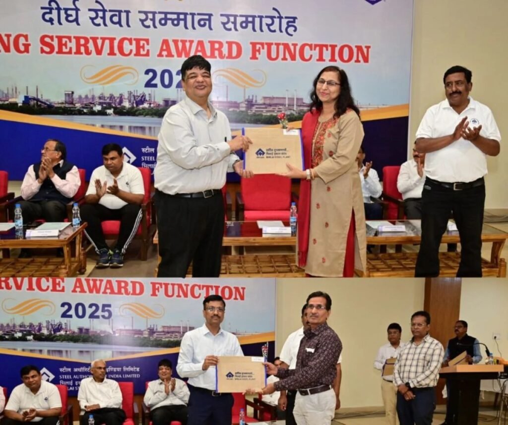 SAIL Foundation Day 2025: भिलाई स्टील प्लांट के 65 कर्मचारियों-अधिकारियों को मिला दीर्घ सेवा सम्मान