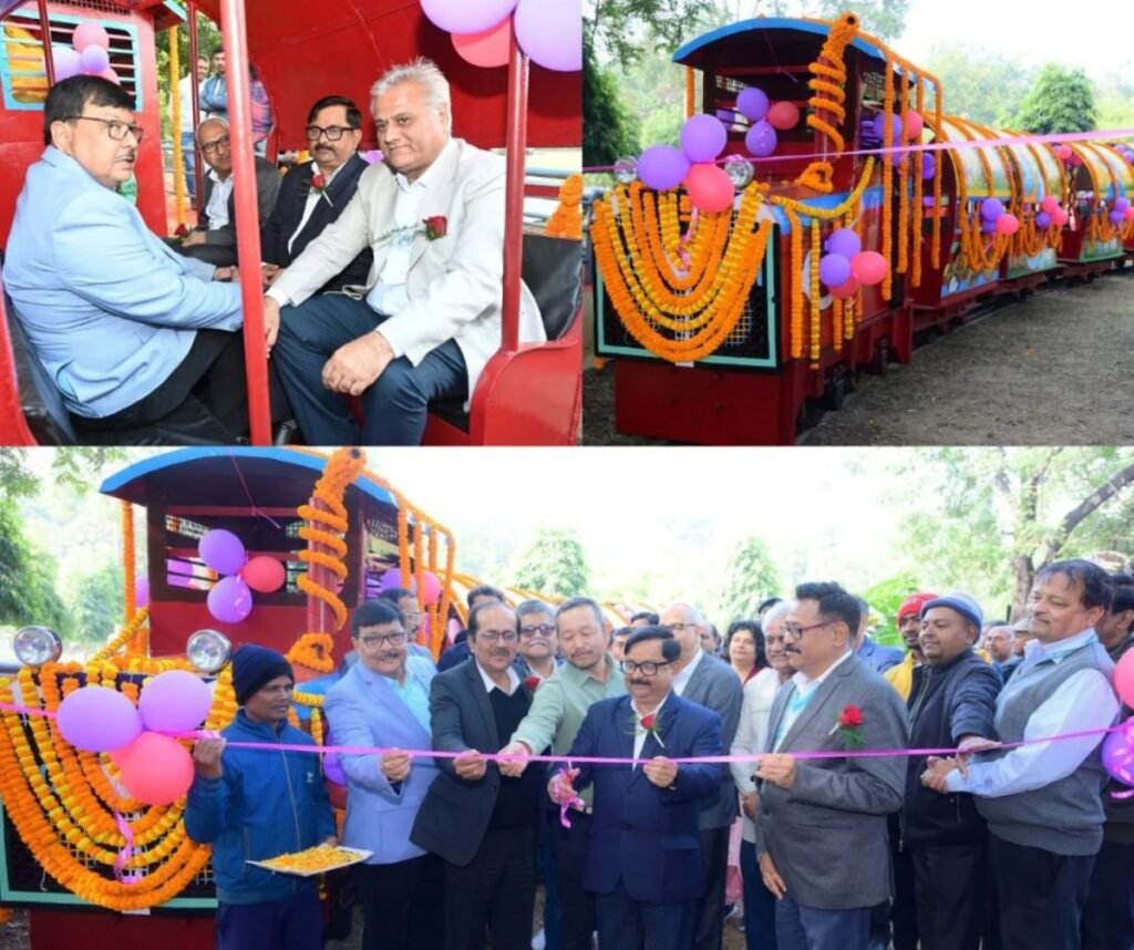 Bokaro Steel Plant के जैविक उद्यान में चली टॉय ट्रेन, डीआइर्सी, ईडी बने पैसेंजर