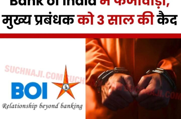 Bank of India: बैंक ऑफ इंडिया के मुख्य प्रबंधक ने फर्जी दस्तावेज से Credit सुविधा, Loan दिया, 3 साल की कैद