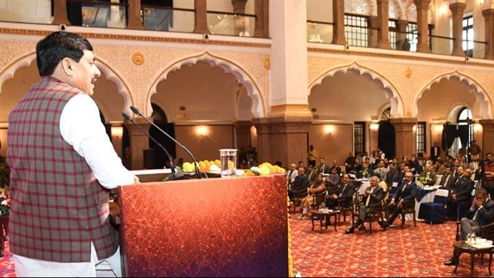 मुख्यमंत्री डॉ. मोहन यादव ने कुशाभाऊ ठाकरे कन्वेंशन सेंटर में आईपीएस मीट का शुभारंभ कर संबोधित किया।