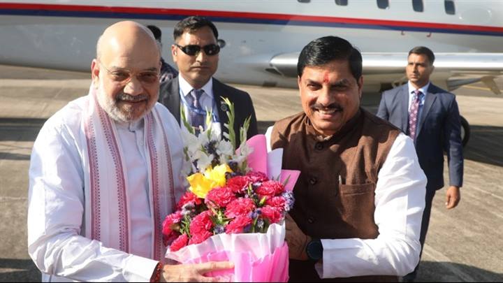 केंद्रीय गृह एवं सहकारिता मंत्री श्री शाह का भोपाल आगमन पर हुआ आत्मीय स्वागत